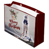 ヤキナヘッドライトハウスメリークリスマスホリデー ラージペーパーバッグ (裏面アングル)
