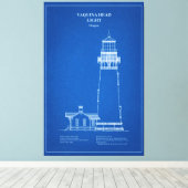 ヤキナヘッドライトハウス – オレゴン – AD キャンバスプリント (インサイチュ (ウッドフロア))