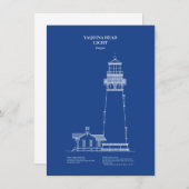 ヤキナヘッドライトハウス – オレゴン – AD ノートカード (正面/裏面)