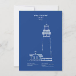 ヤキナヘッドライトハウス – オレゴン – AD ノートカード