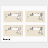 ヤキナヘッドライトハウス – オレゴン – SBD 長方形シール (シート)