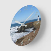 ヤキナヘッドライトハウス ラウンド壁時計 (傾斜)