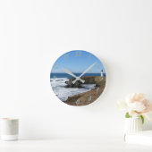 ヤキナヘッドライトハウス ラウンド壁時計 (ホーム)