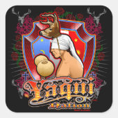 ヤキニネイションディアダンサーのステッカー スクエアシール (正面)