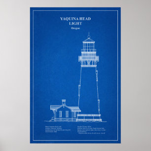 ヤキーナ・ヘッド灯台 - オレゴン州 - AD ポスター