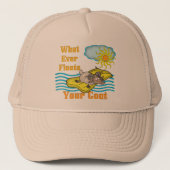 ヤギおもしろいがヤギを浮かべる キャップ (正面)