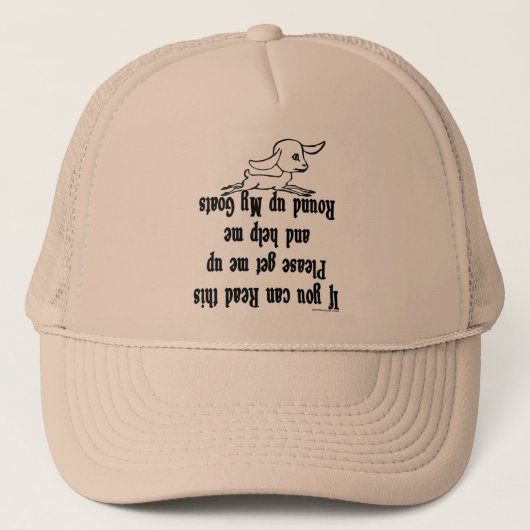 ヤギおもしろいことわざ キャップ (正面)