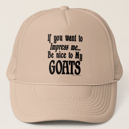 ヤギおもしろいことわざ キャップ (正面)