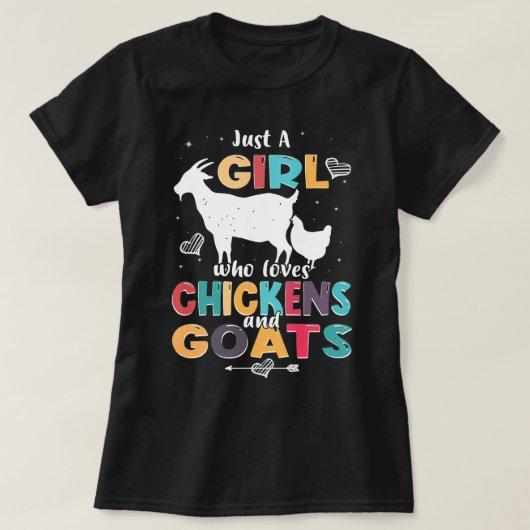 ヤギおもしろいのみヤギを愛する女おもしろいの子 Tシャツ (デザイン正面)