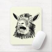 ヤギおもしろいの叫び声スケッチ予測できなアニマルアート マウスパッド (マウス)