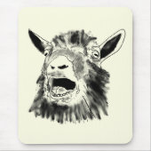 ヤギおもしろいの叫び声スケッチ予測できなアニマルアート マウスパッド (正面)