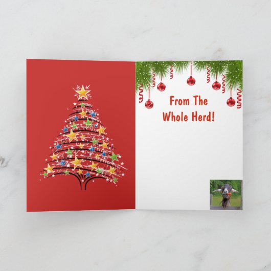 ヤギおもしろいの季節の挨拶 シーズンカード (内部)