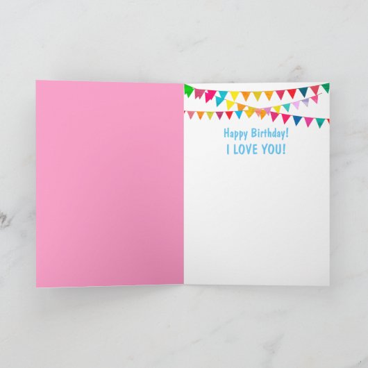 ヤギおもしろいの「ママのために」誕生日 カード (内部)