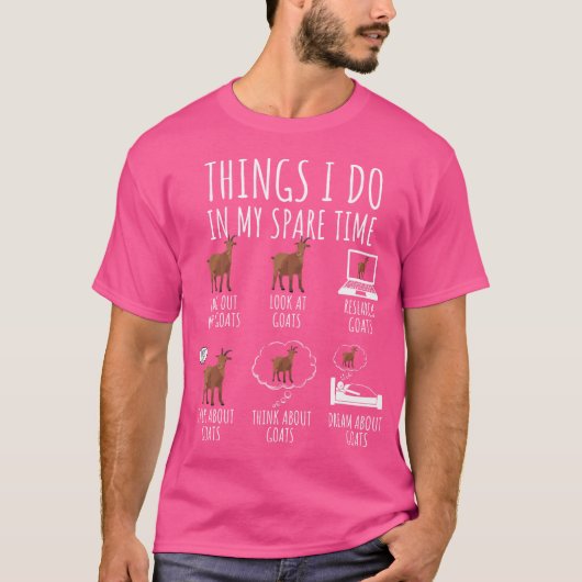 ヤギおもしろいは私の暇な時に行う恋人Goa Tシャツ (正面)
