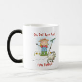 ヤギおもしろいウンチ漫画 モーフィングマグカップ (左)