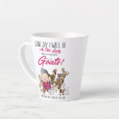 ヤギおもしろいツ – オールドレディーハウスフルードオブヤギ カフェラテマグ (左アングル)