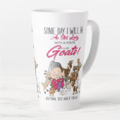 ヤギおもしろいツ – オールドレディーハウスフルードオブヤギ カフェラテマグ (右アングル)