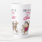 ヤギおもしろいツ – オールドレディーハウスフルードオブヤギ カフェラテマグ (正面)