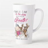 ヤギおもしろいツ – オールドレディーハウスフルードオブヤギ カフェラテマグ (右)