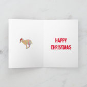 ヤギおもしろいハッピークリスマス カード (内部)