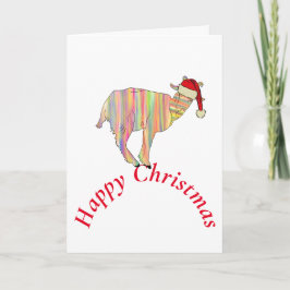 ヤギおもしろいハッピークリスマス カード