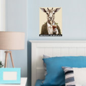 ヤギおもしろいビアラバーアニマルカスタムズバー 箔ポスター (インサイチュ (寝室))