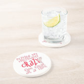 ヤギおもしろいマンガ(角なし)コースター コースター (側面)