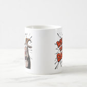 ヤギおもしろいミーム- "何のBAA?" アニマ笑わされるー コーヒーマグカップ (中央)