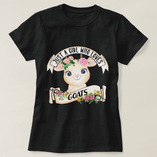ヤギおもしろいヤギが大好きな女の子|過去記事 Tシャツ (デザイン正面)