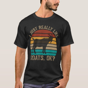 ヤギおもしろいヤギは本当にヤギが好きなの?かわいいヤギ Tシャツ