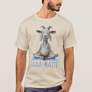 ヤギおもしろいヨガ瞑想ポーズ、ヨガヤギ愛好家 Tシャツ