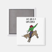 ヤギおもしろいロデオのジョブユーモア漫画 マグネット (正面/裏面)