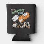 ヤギおもしろいート |私の幸せなピルGetYerGoat 缶クーラー (裏面)