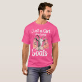 ヤギおもしろい恋人の女の子のためのヤギ Tシャツ (正面フル)