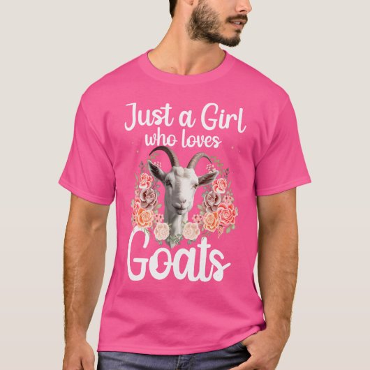 ヤギおもしろい恋人の女の子のためのヤギ Tシャツ (正面)