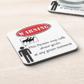 ヤギおもしろい警告の コースター (左側)