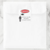 ヤギおもしろい警告の スクエアシール (バッグ)