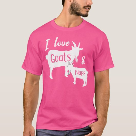 ヤギおもしろい農家恋人レイジースリープ昼寝G Tシャツ (正面)