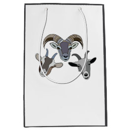 ヤギおもしろい飼 ミディアムペーパーバッグ