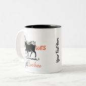 ヤギおもしろい |ヤギ頼の夫について ツートーンマグカップ (正面左)