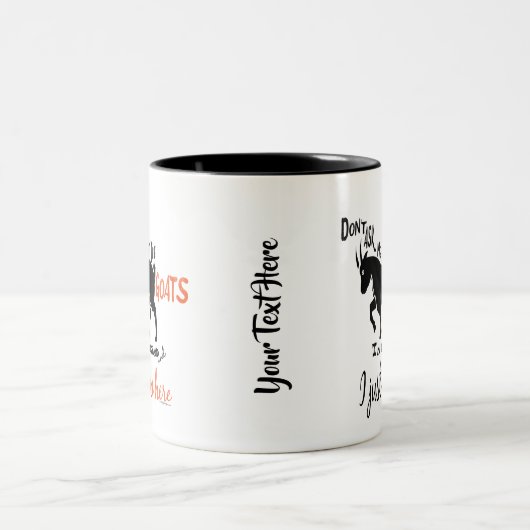 ヤギおもしろい |ヤギ頼の夫について ツートーンマグカップ (中央)