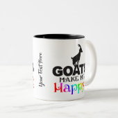 ヤギおもしろい | GOATSで幸せになれる ツートーンマグカップ (正面右)