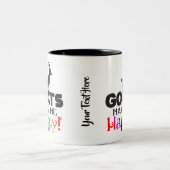 ヤギおもしろい | GOATSで幸せになれる ツートーンマグカップ (中央)