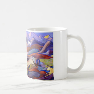 ヤギおよび山 コーヒーマグカップ