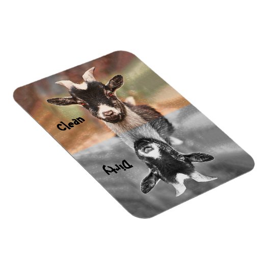 ヤギかわいいおもしろいクリーン汚れ食洗機 マグネット (右側)