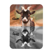 ヤギかわいいおもしろいクリーン汚れ食洗機 マグネット (縦)