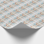 ヤギかわいいベビーパステルウォーターカラーパターン ラッピングペーパー (角)