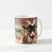 ヤギかわいおもしろいい私は山羊に コーヒーマグカップ (正面右)
