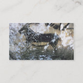 ヤギかセーム皮の黒い部屋の石の絵画、 名刺 (裏面)