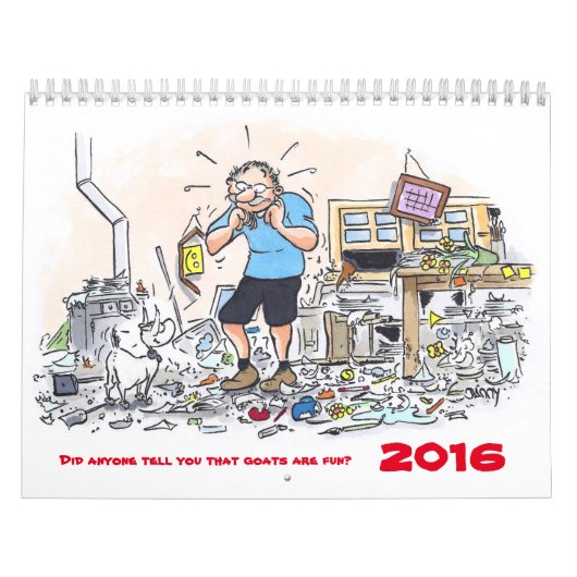 ヤギがおもしろい-カレンダーであるようにだれでも言いますしました カレンダー (カバー)